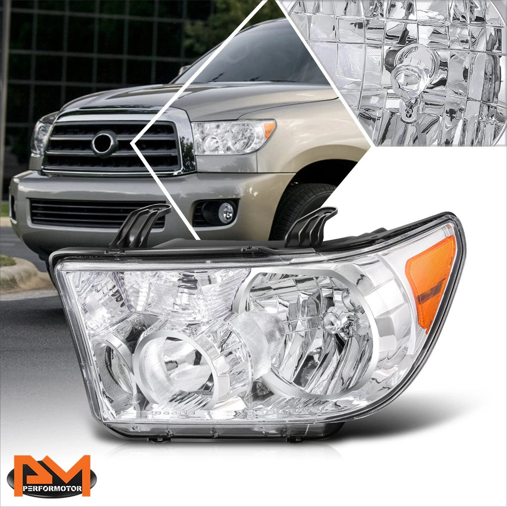 Driver Side Headlight Lamp Chrome for Toyota Sequoia/Tundra (2007–2017)