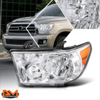 Driver Side Headlight Lamp Chrome for Toyota Sequoia/Tundra (2007–2017)