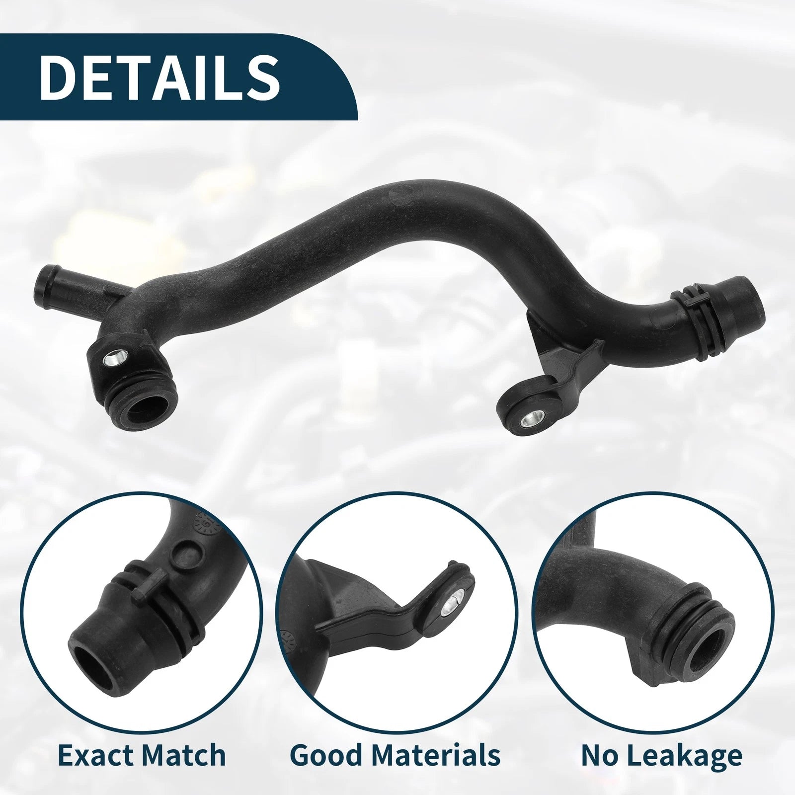 Coolant Connector Tube for Audi A4 Quattro 2.0L (2009–2016) No. 06H121065D