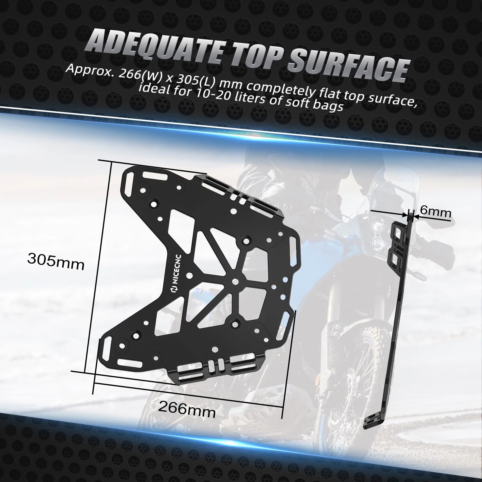 Rear Luggage Rack Kit for Yamaha Tenere 700 XTZ07 XTZ700 (2019–2024)