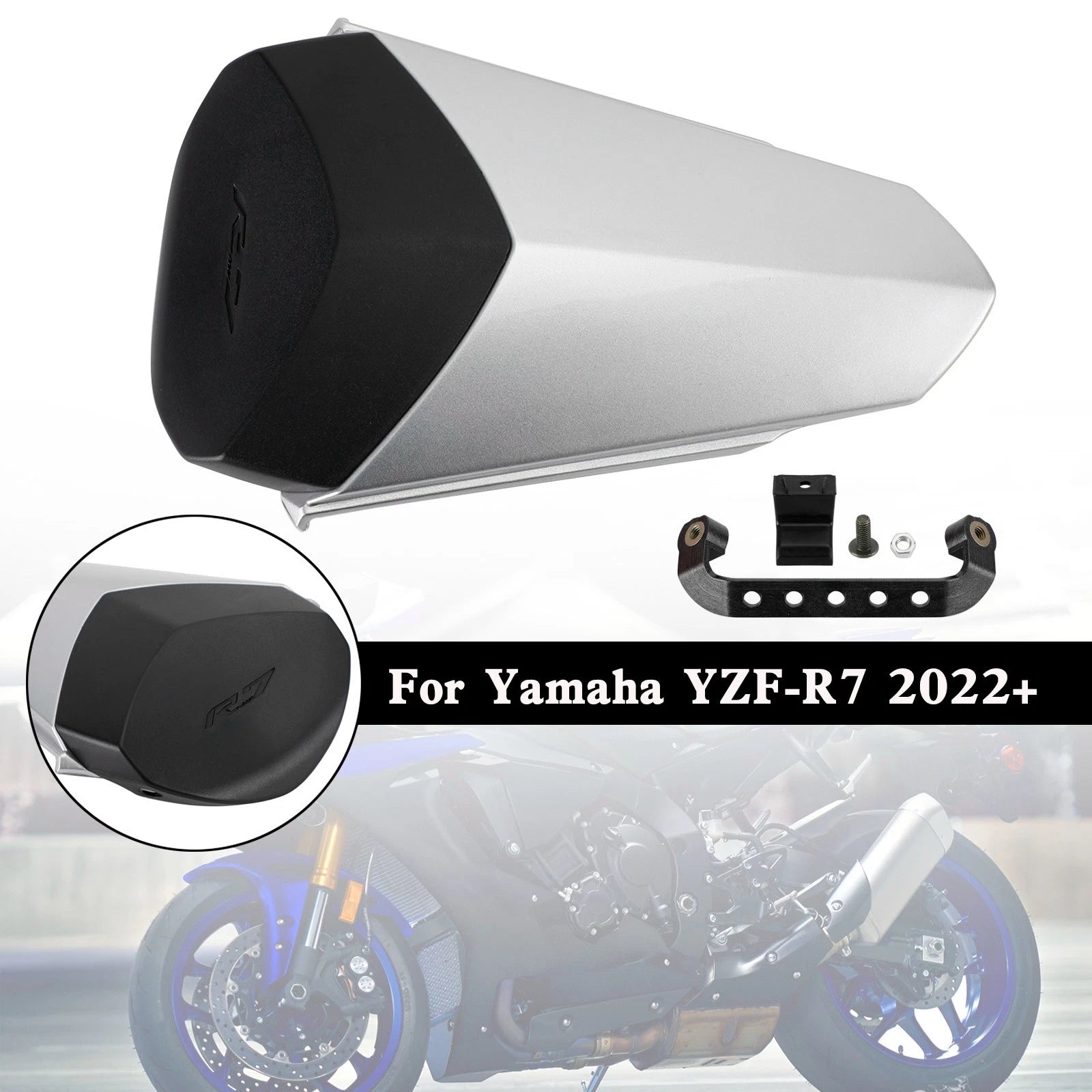 Tail Rear Seat Cover Fairing Cowl for Yamaha YZF-R7 (2022–2025) Silver