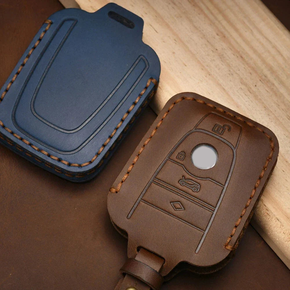 Leather / Key Case Cover Holder Shell for BMW Keyless