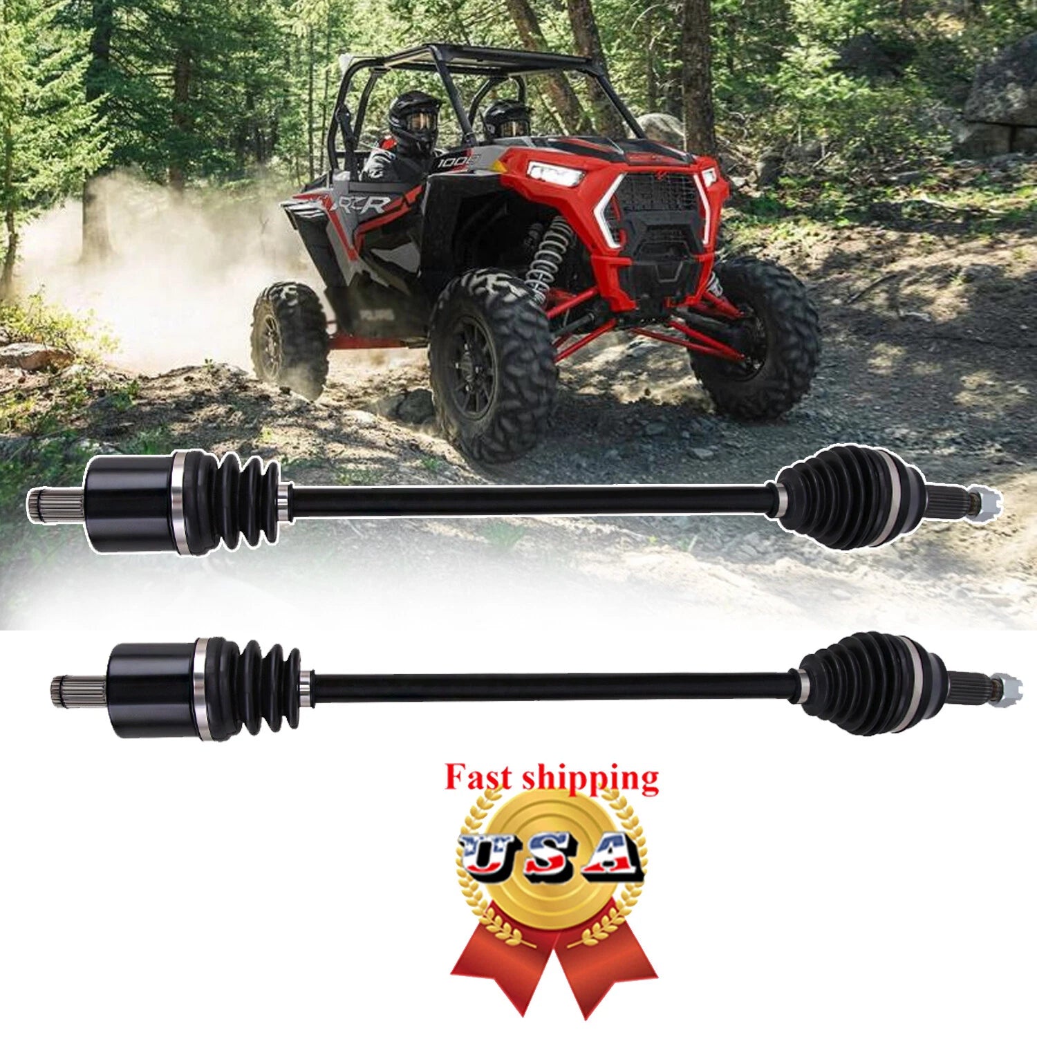 Set of 2 CV Joint Axles for Polaris RZR XP 1000 / XP 4 1000 (2014–2024)