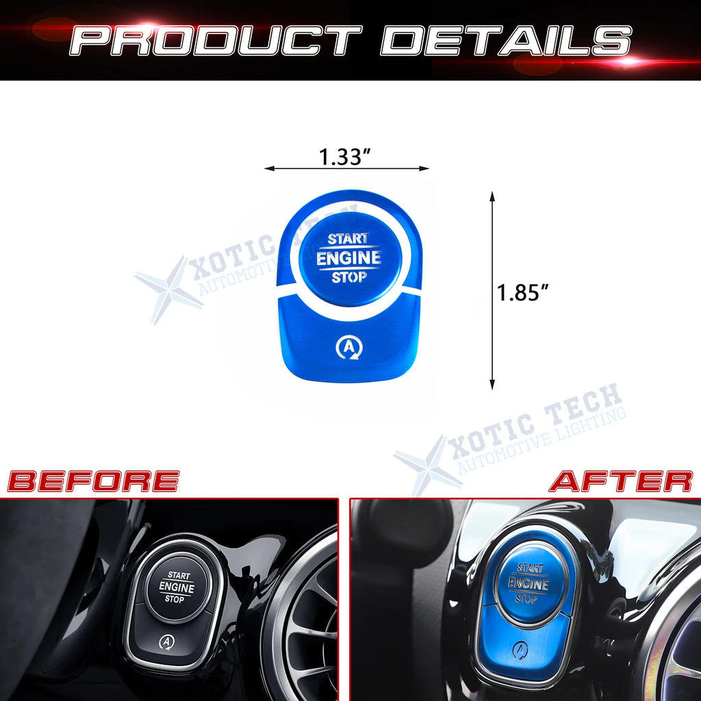 Engine Start Push Button Switch Trim for Mercedes W177 C118 X247 (2018-2024)