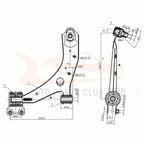 2X Front Lower Control Arms with Ball Joint for Mazda 3 (2004-2009)