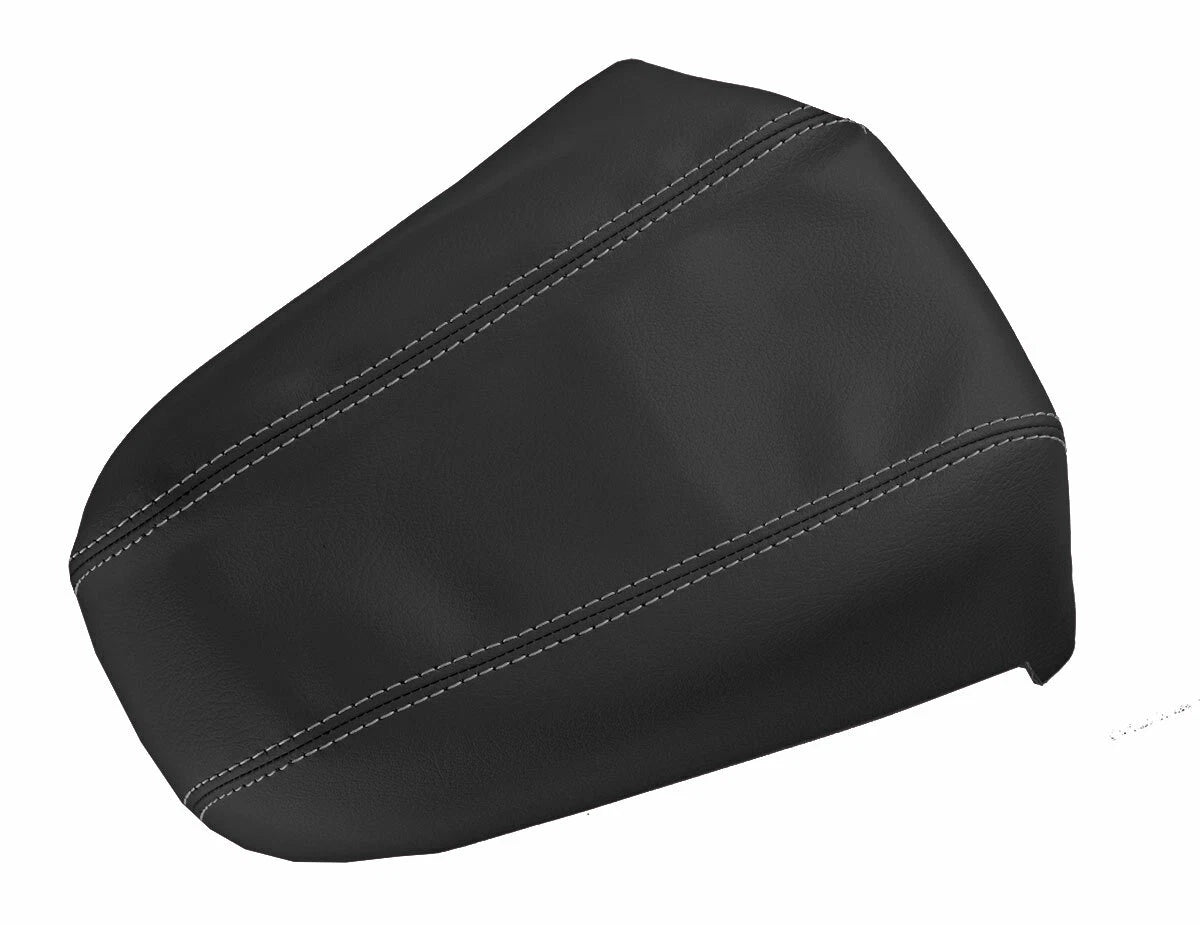 Leather Console Lid Armrest Cover for Kia Sportage (2011–2016) Gray Stitch