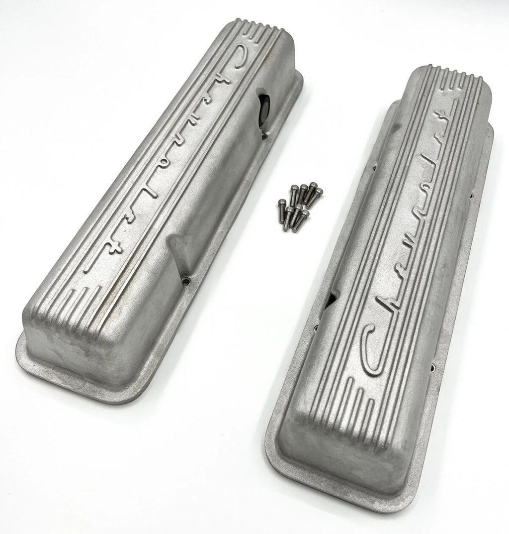 Finned Aluminum Valve Covers Replacement for Small Block Chevy (Chevrolet) (1967–1974)