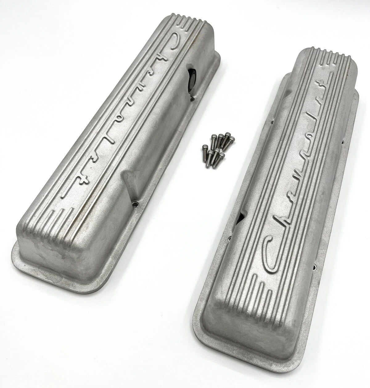 Finned Aluminum Valve Covers Replacement for Small Block Chevy (Chevrolet) (1967–1974)