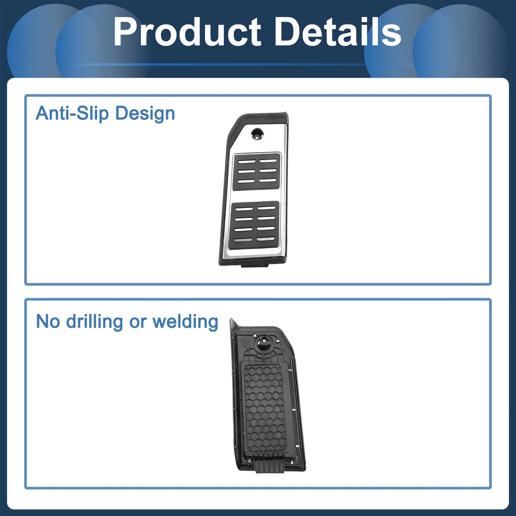 Footrest Pedal Pad Cover for Audi Q7 (2007–2015) - Silver Tone