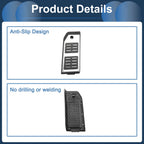 Footrest Pedal Pad Cover for Audi Q7 (2007–2015) - Silver Tone