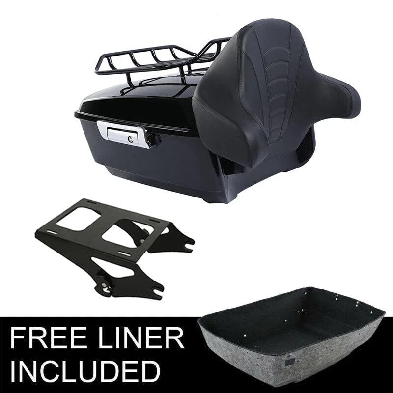 Trunk Backrest Luggage Rail Mount Rack for Harley Road Glide (2014–2026)