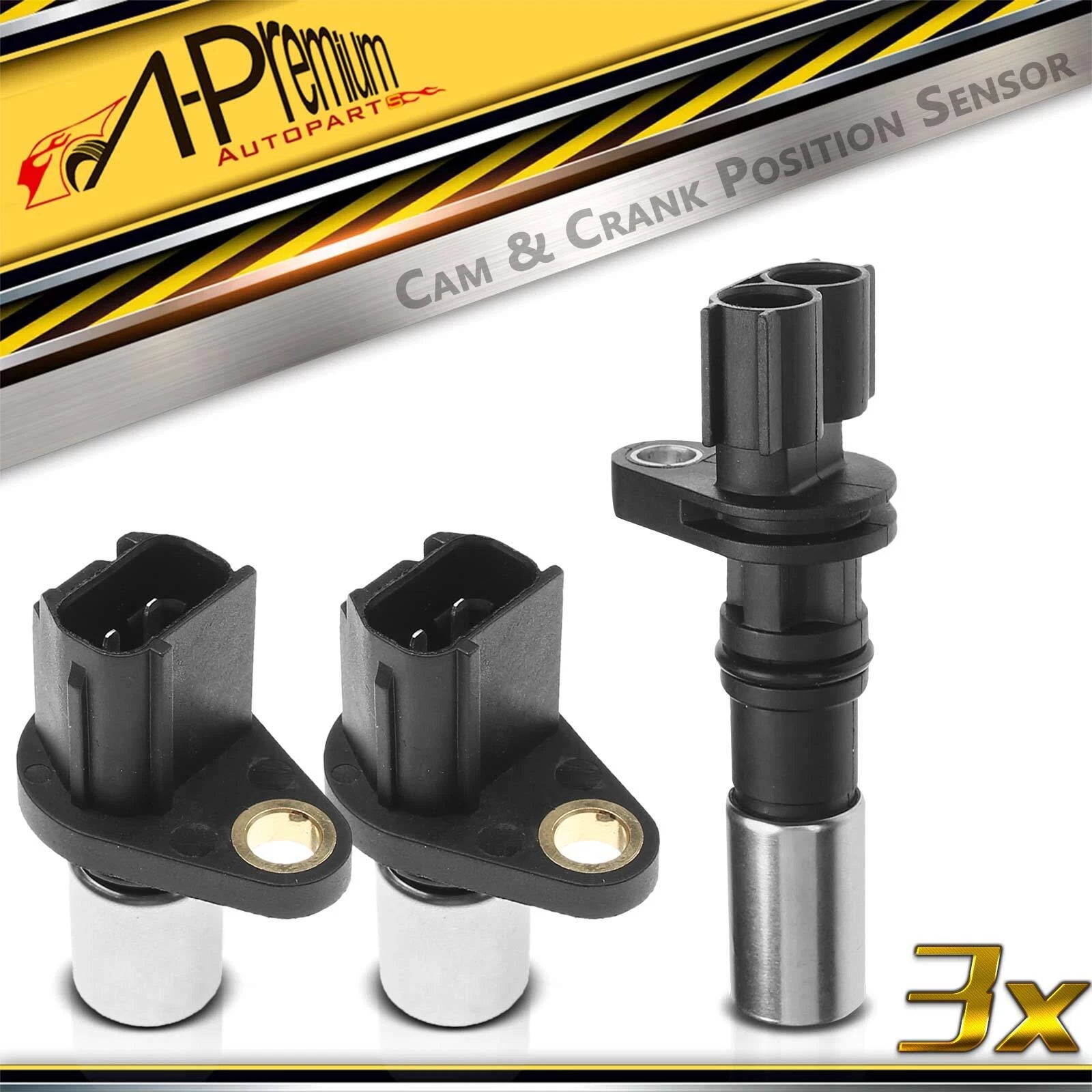 Crankshaft & 2x Camshaft Position Sensor for Toyota Prius Yaris (2001-2009)