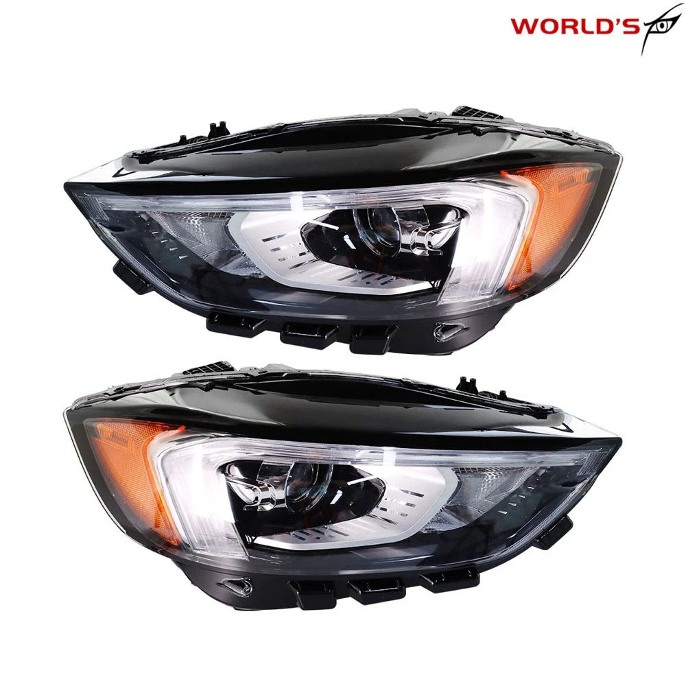 Set of 2 Full LED Headlights for Ford Edge (2019–2021) Black Housing