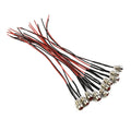 10X 8mm 12V LED Warning Light for Car Truck Boat (Waterproof)