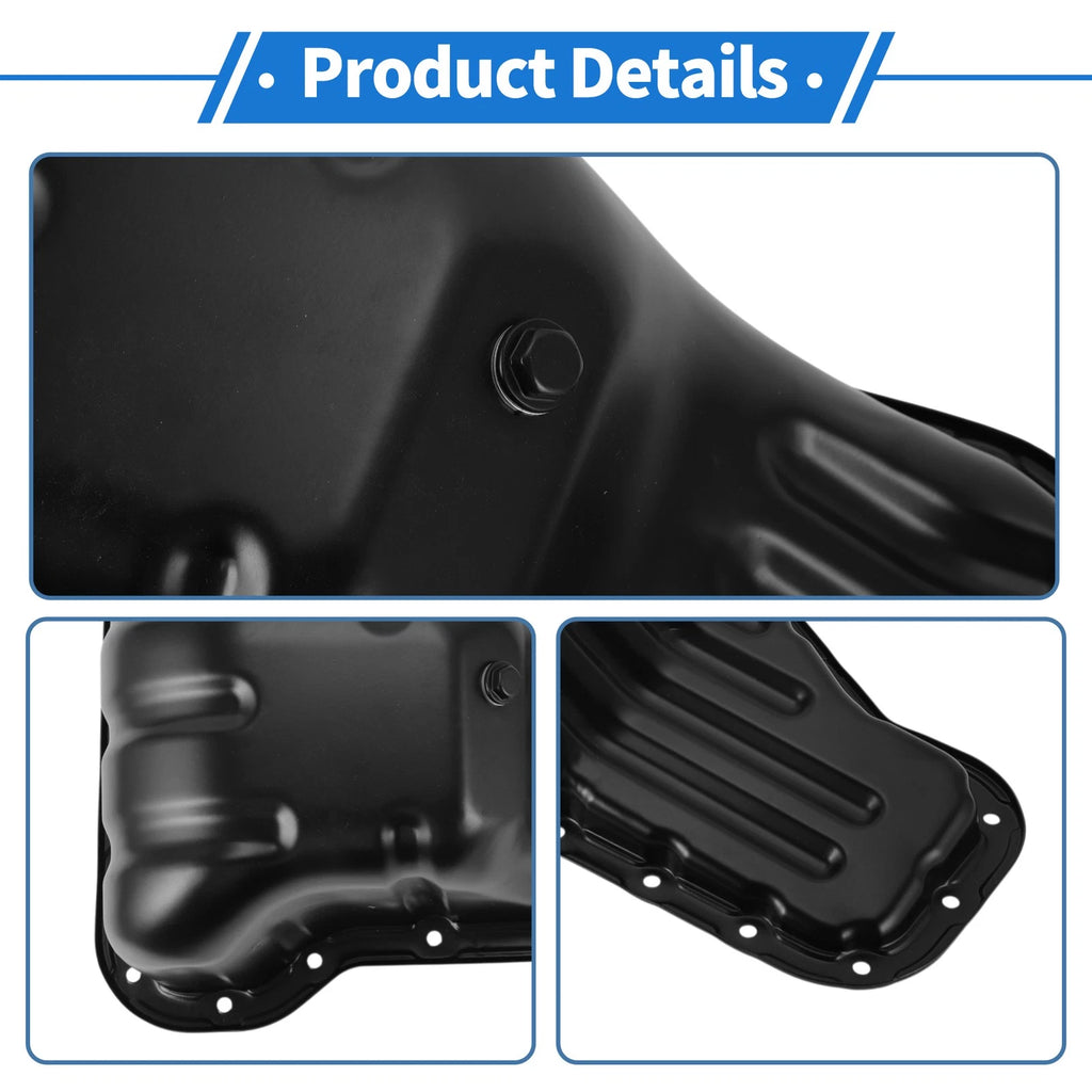 1 Pc Engine Oil Pan No.121020C020 for Toyota Hilux (2015) Steel Black