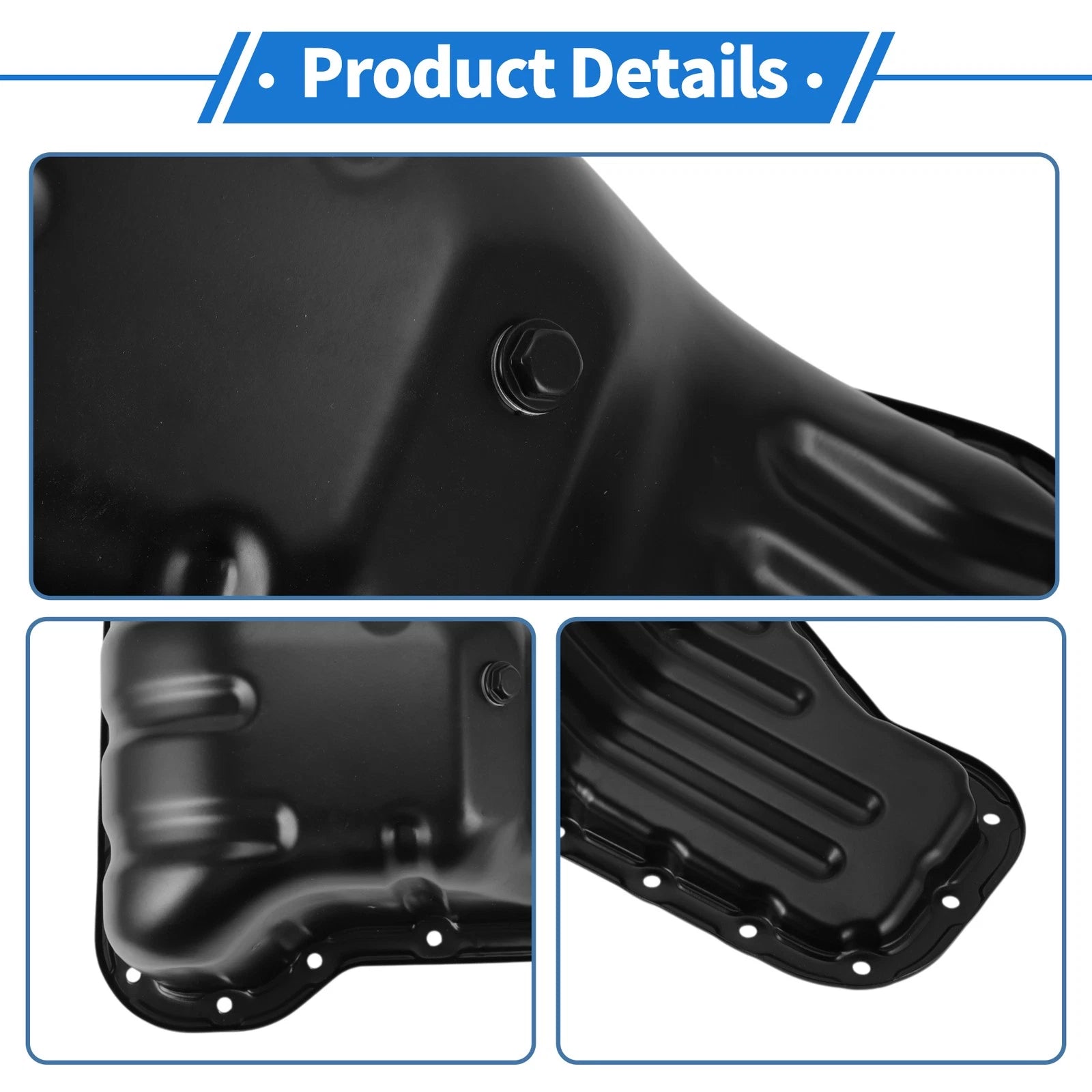 1 Pc Engine Oil Pan No.121020C020 for Toyota Hilux (2015) Steel Black