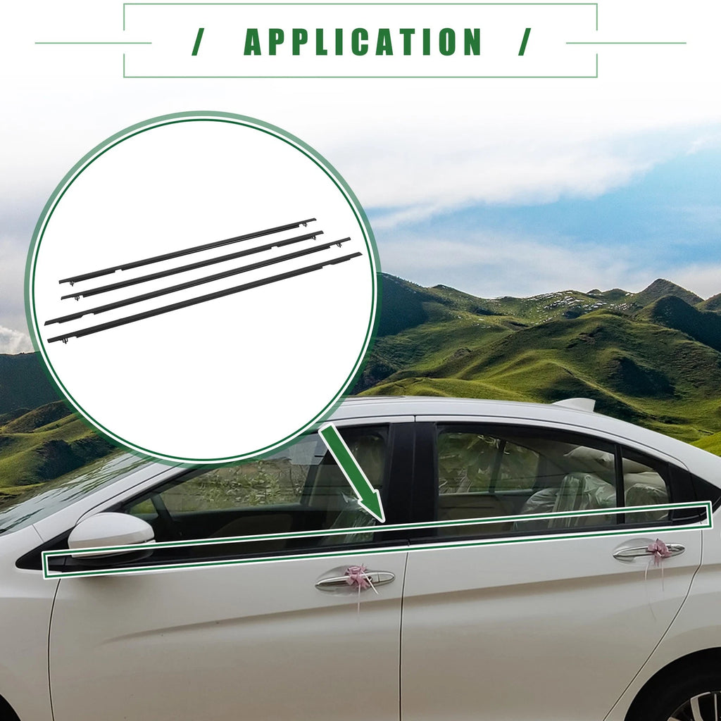 Set of 1 Weatherstrip Window Trim Seal for Honda Civic 