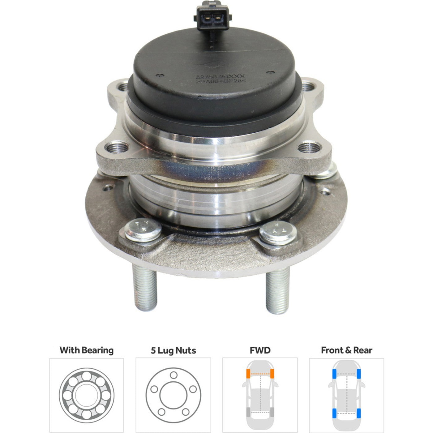 Set of 2 Wheel Hubs for Kia Sorento (2011–2015) Front and Rear 5 Lugs