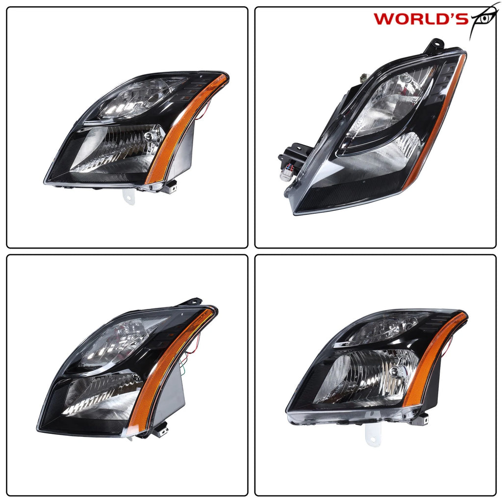 Headlight for Nissan Sentra (2010–2012) Halogen Right Passenger Black