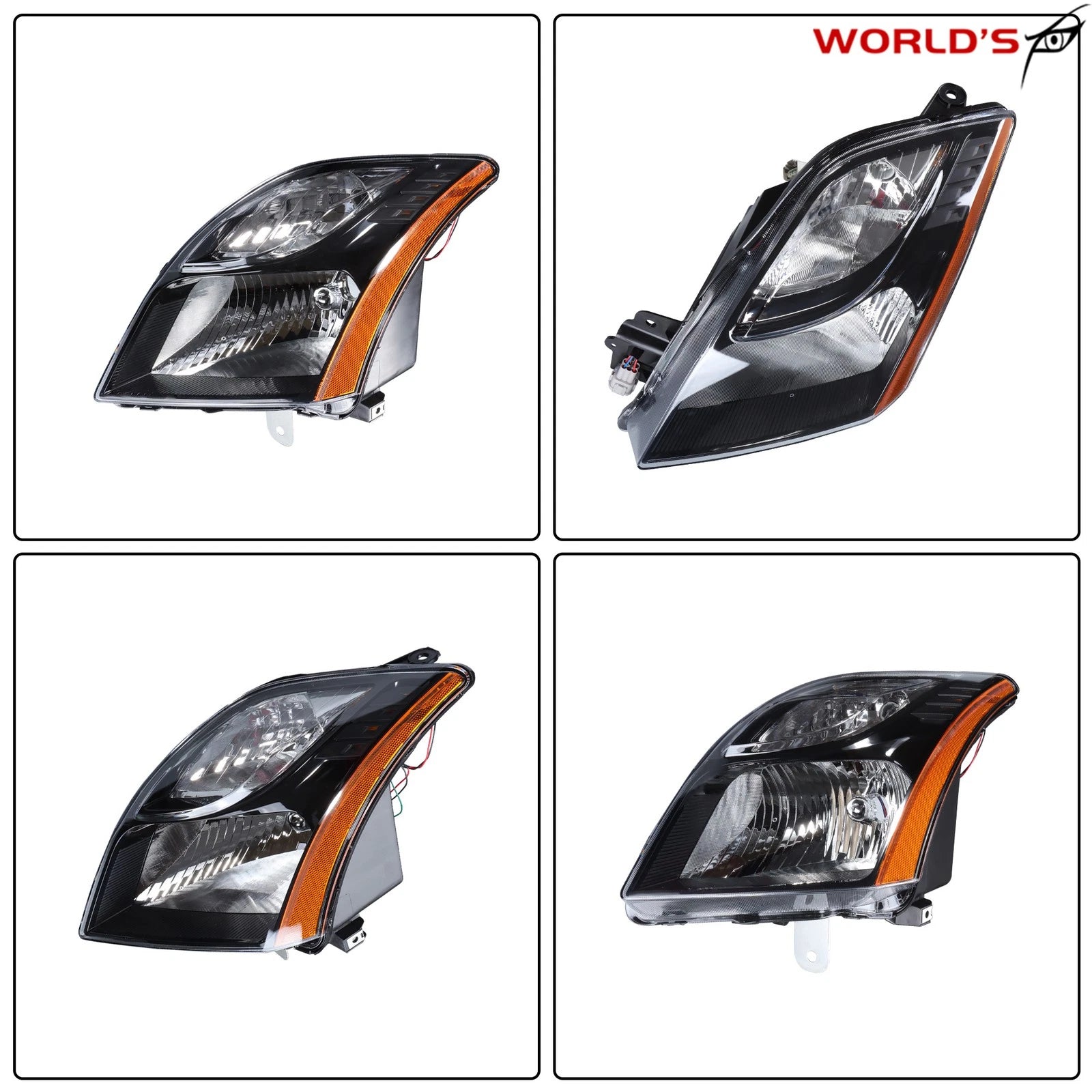 Headlight for Nissan Sentra (2010–2012) Halogen Right Passenger Black