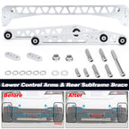 F7 Billet Rear Lower Control Arm + Subframe Brace for Honda Civic EK (1996–2000)