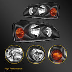 Headlights for Hyundai Elantra (2004–2006) Black Housing L+R