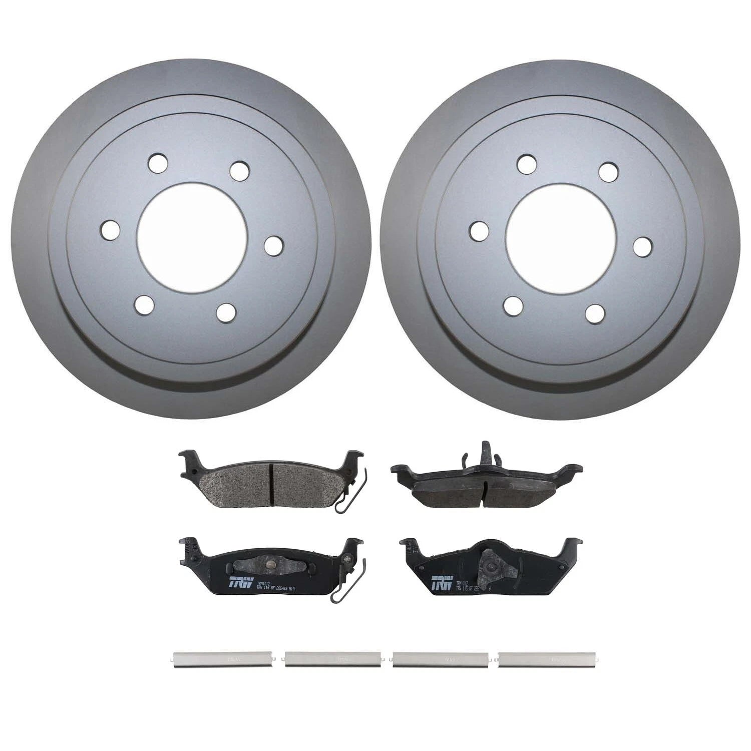 Rear Brake Kit 348mm Rotors TRW Pro Metallic Pads for F-150 Mark LT (2006–2008)