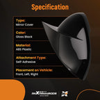Door Mirror Cover Cap for Kia K5 (2021–2025) Gloss Black Self-Adhesive