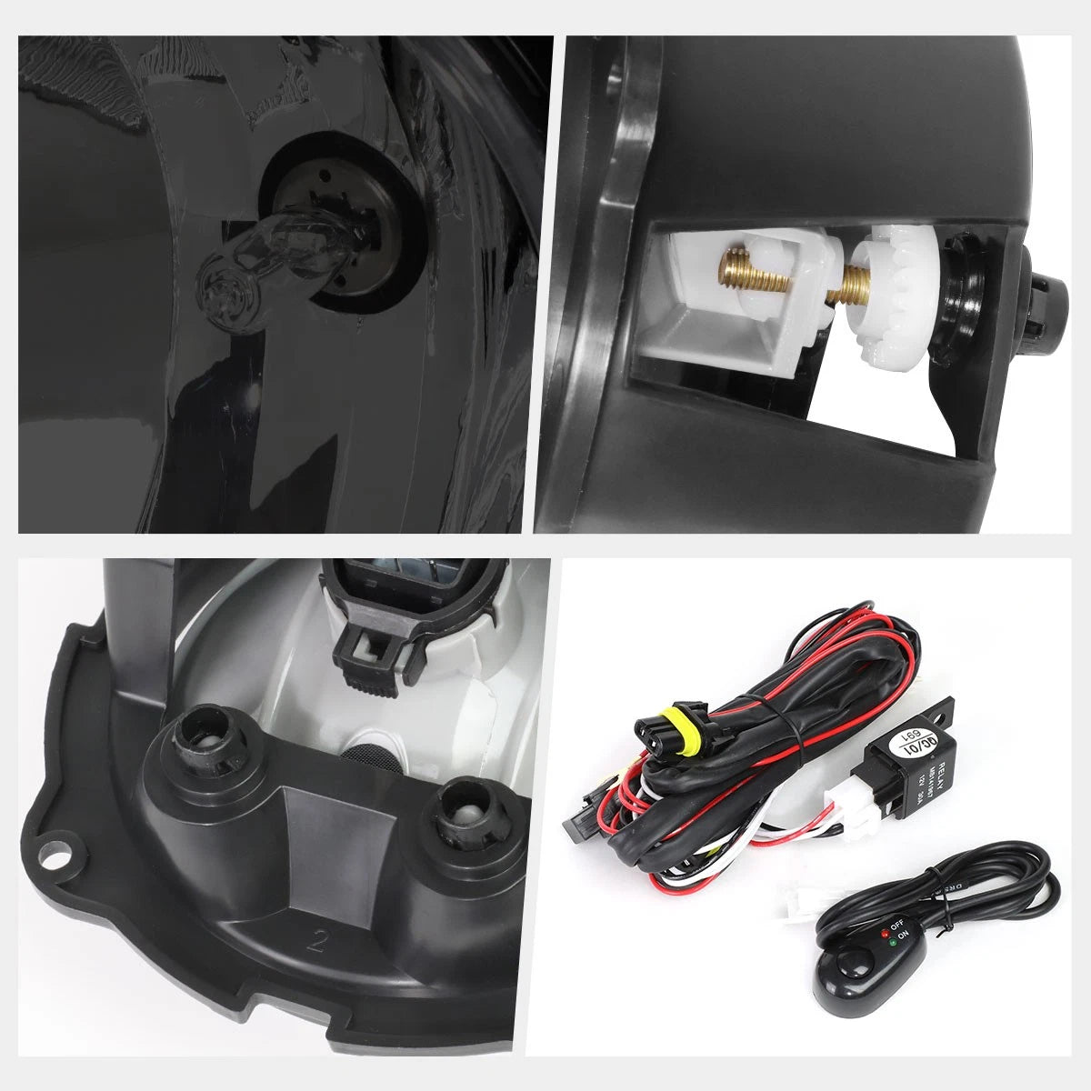 Fog Lights for Ford Escape (2007–2012) - Smoked Lens, Includes Switch