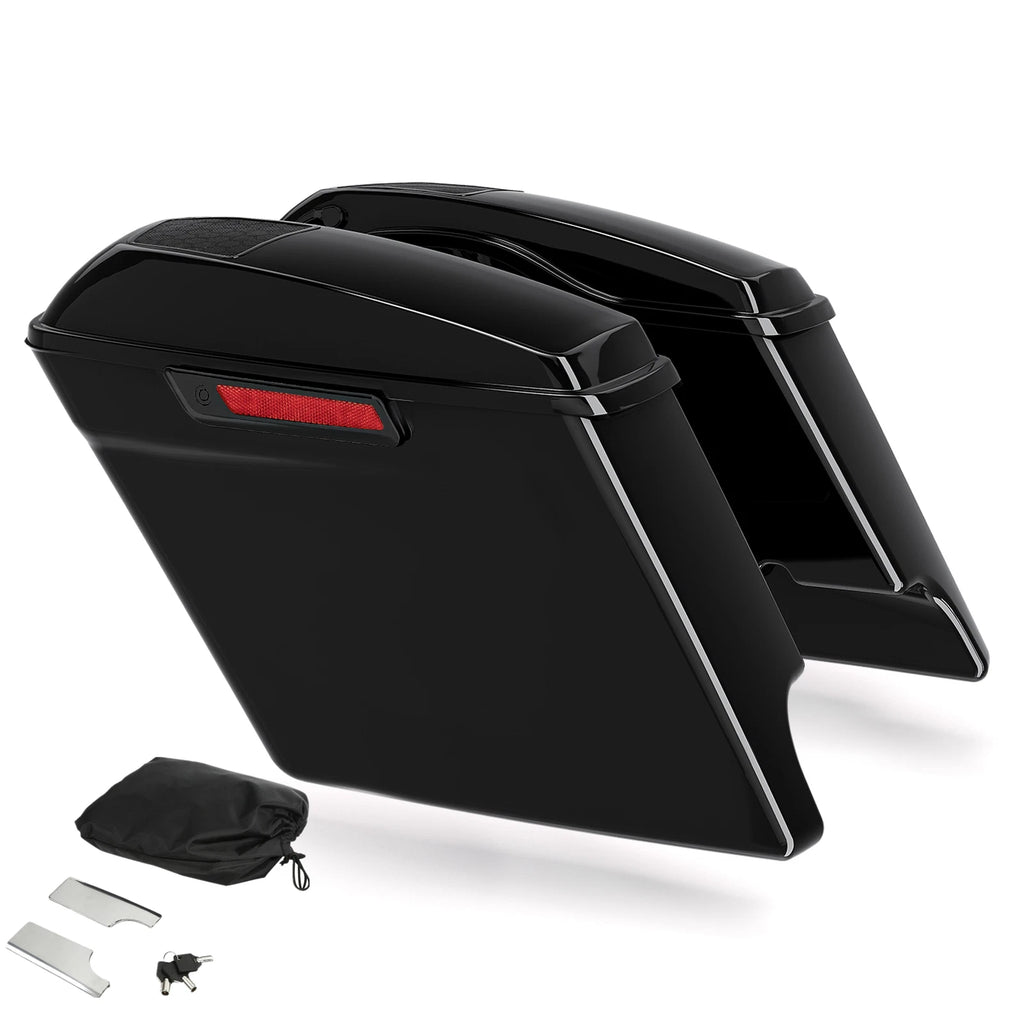 5" Stretched Saddlebags for Harley Road Glide (1993–2013) - Speaker Cutout
