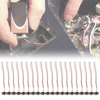 20pcs T Type 9V Snap Clip Connector with Cable - Black Hard Shell