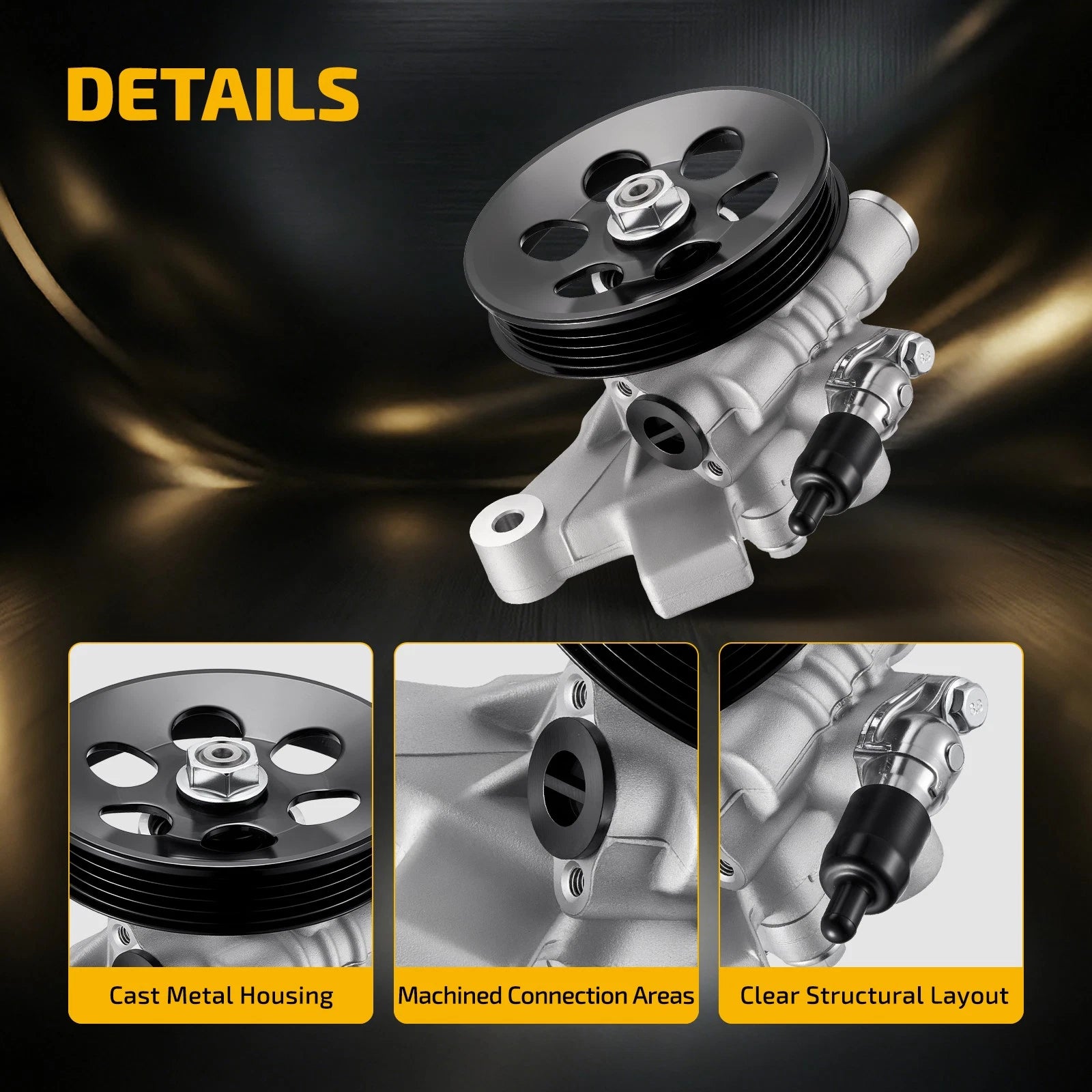 Hydraulic Power Steering Pump w/ Pulley for Acura EL 1997–2000 21-5066