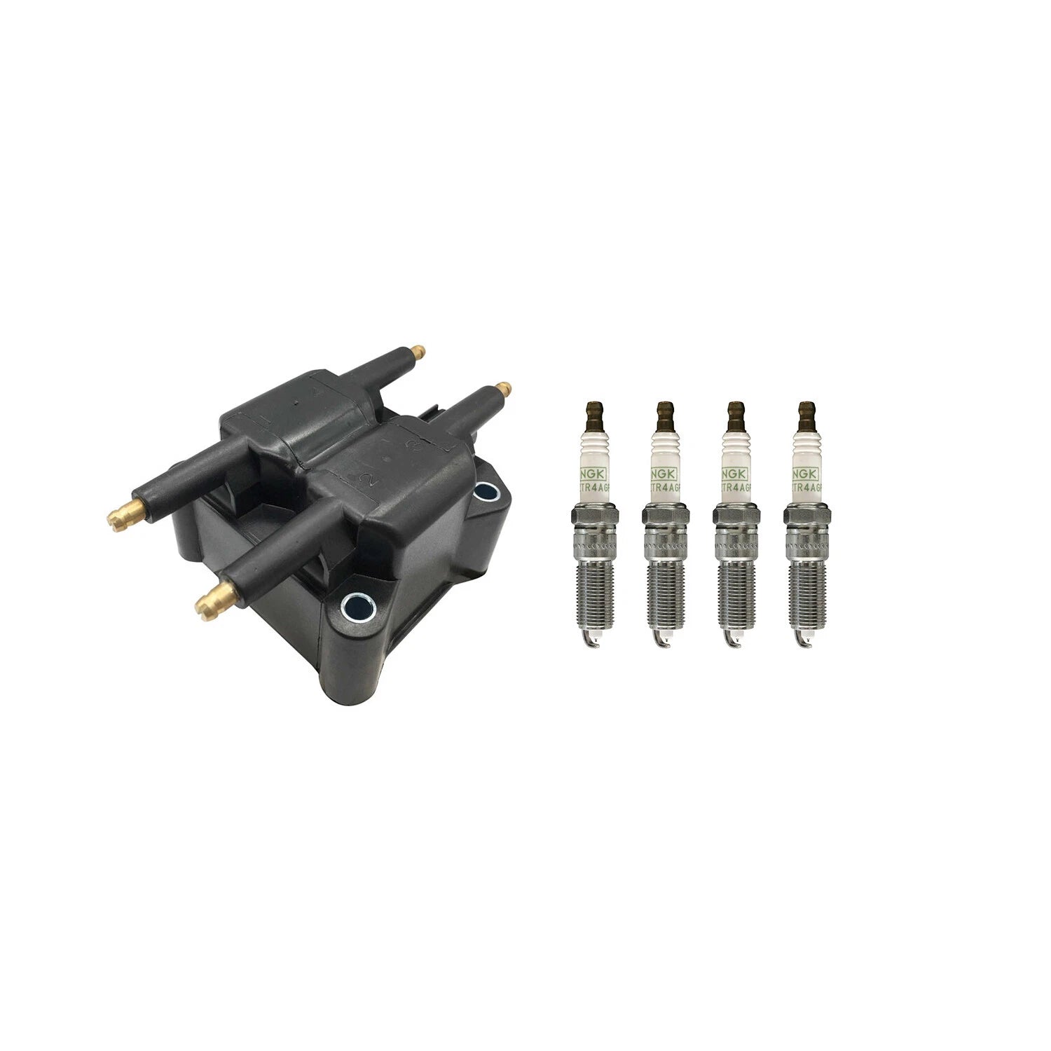 Set of 4 Hitachi Ignition Coils & NGK Platinum Spark Plugs for PT Cruiser Neon (2001–2010)