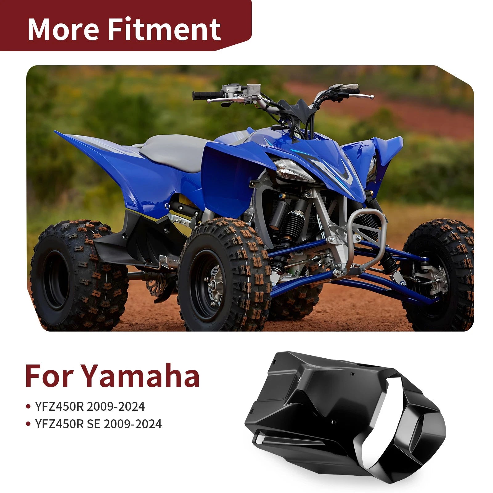 Tail Light Cover for Yamaha YFZ450 450R SE (2009–2024) - Black
