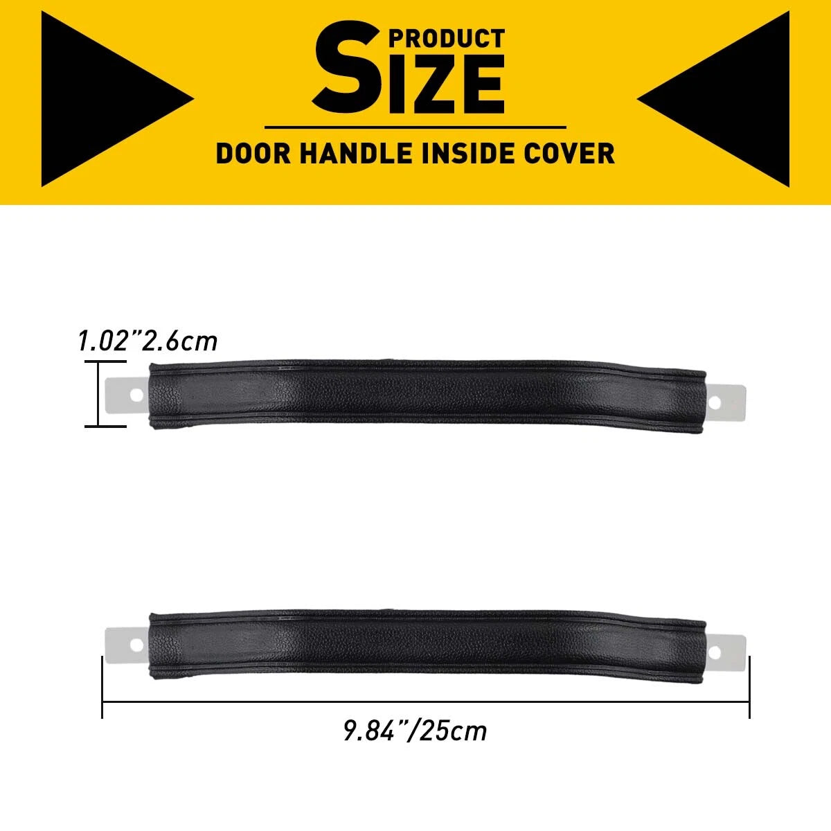 2X Black Interior Door Pull Strap Handles for Jeep Wrangler (1987â1995)