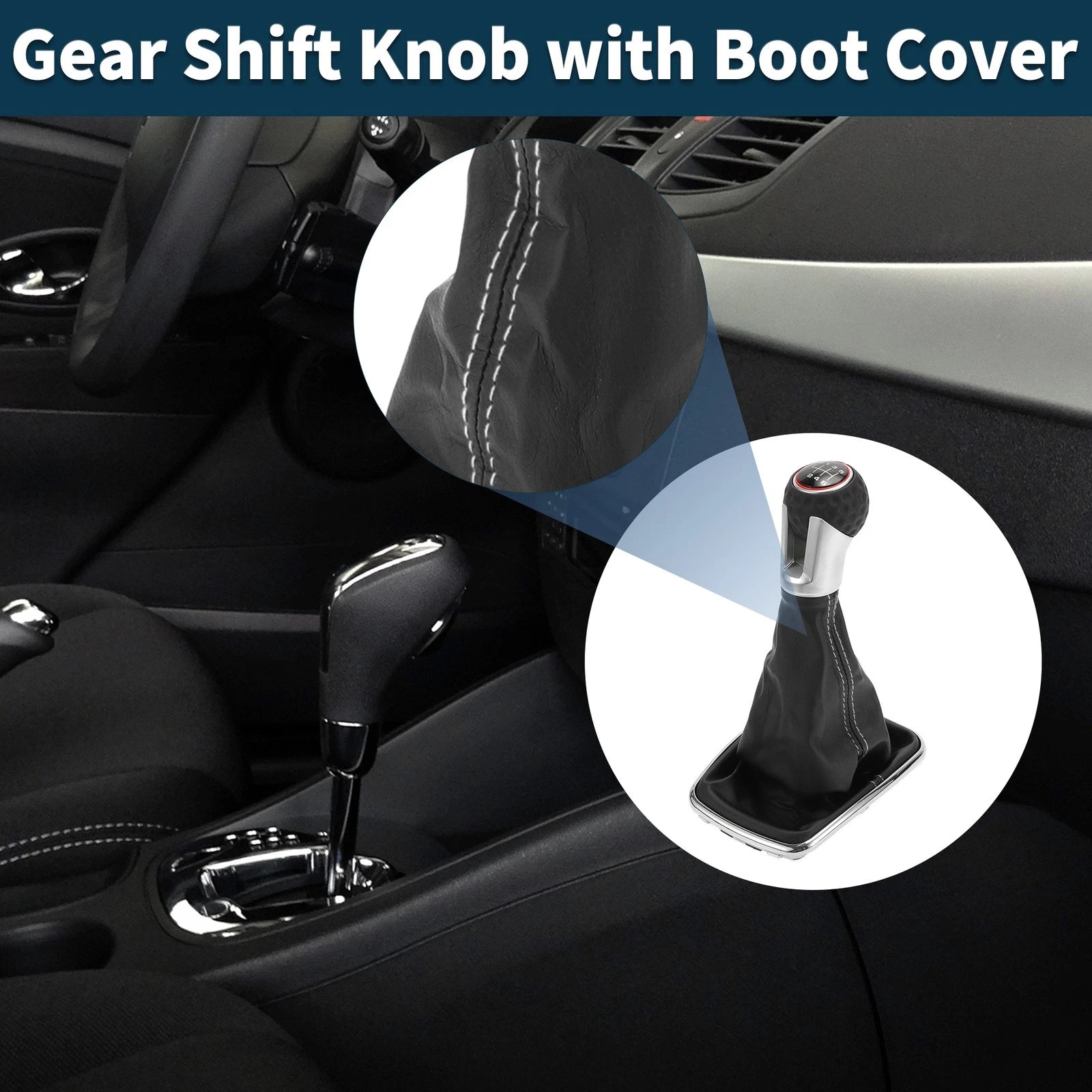 6 Speed Gear Shift Knob with Cover for Volkswagen Jetta Bora (1999–2004)