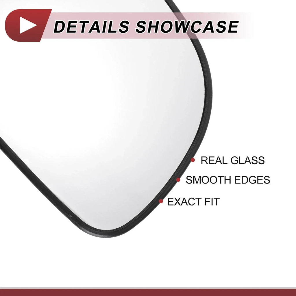 Heated Right Passenger Side Mirror Glass for Dodge Caravan (2001-2007)