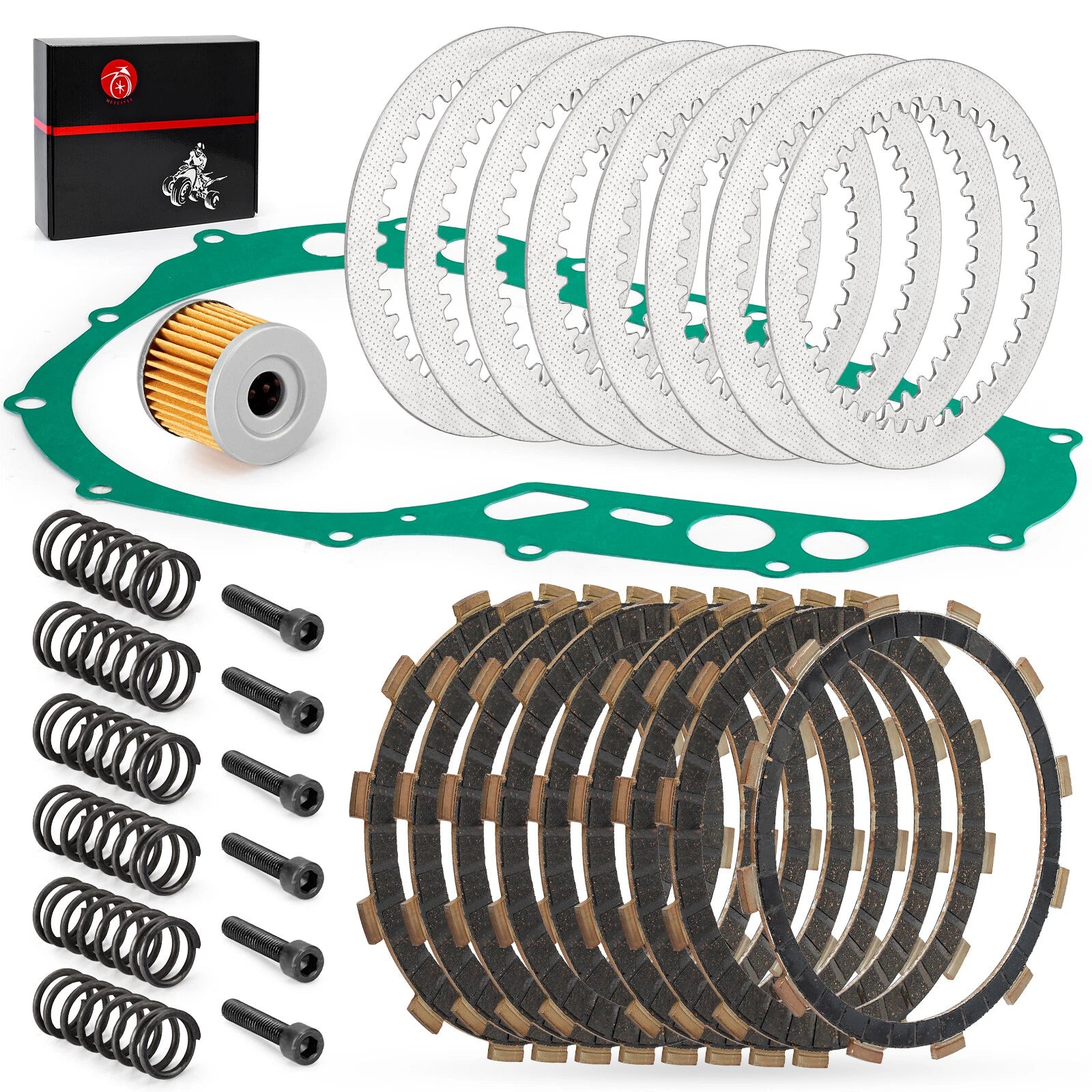Clutch Friction Steel Plates Gasket Kit for Suzuki QuadSport LT-Z400 (2003–2014)