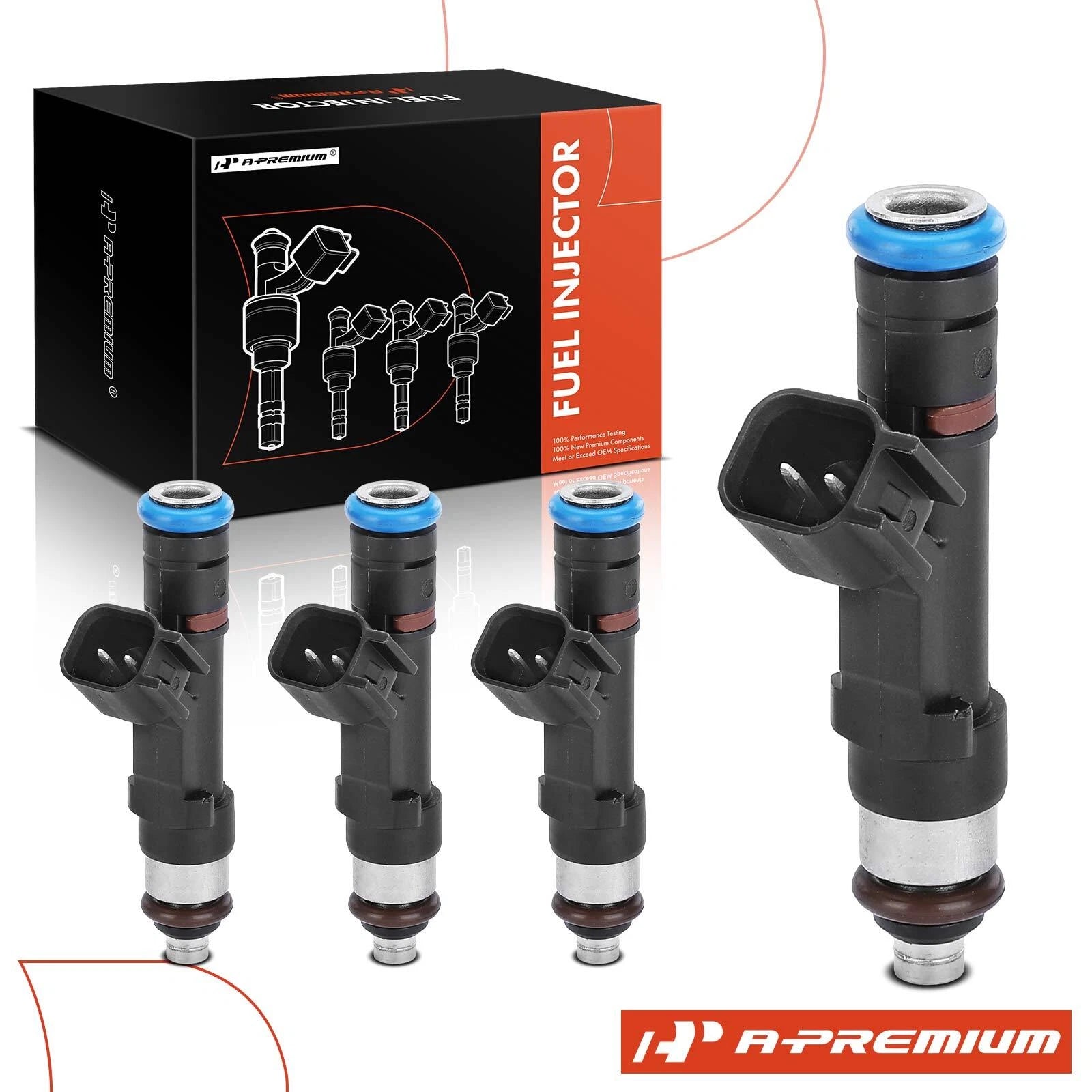 Set of 4 Fuel Injectors for Ford Escape Fusion Focus Ranger (2006–2008)