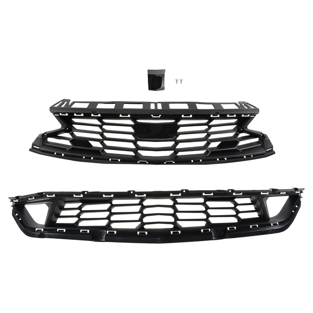 Front Bumper Upper & Lower Grille for Chevrolet Camaro LT/LS (2019–2024)