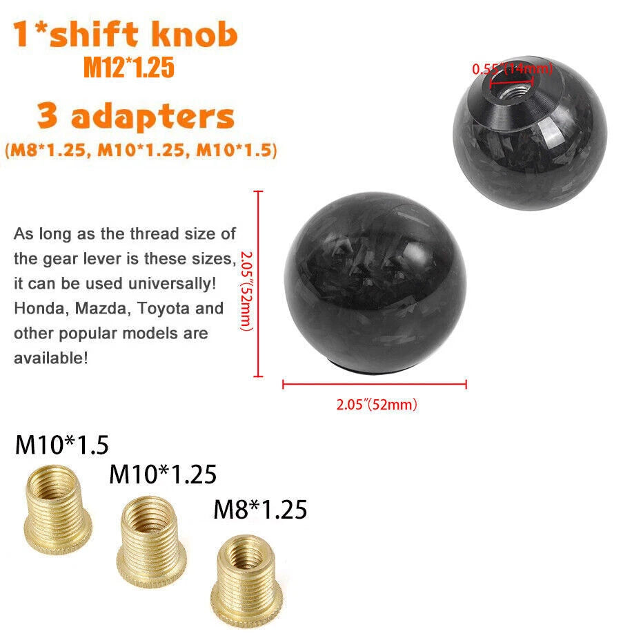 Carbon Fiber Gear Shift Knob for Manual Transmission
