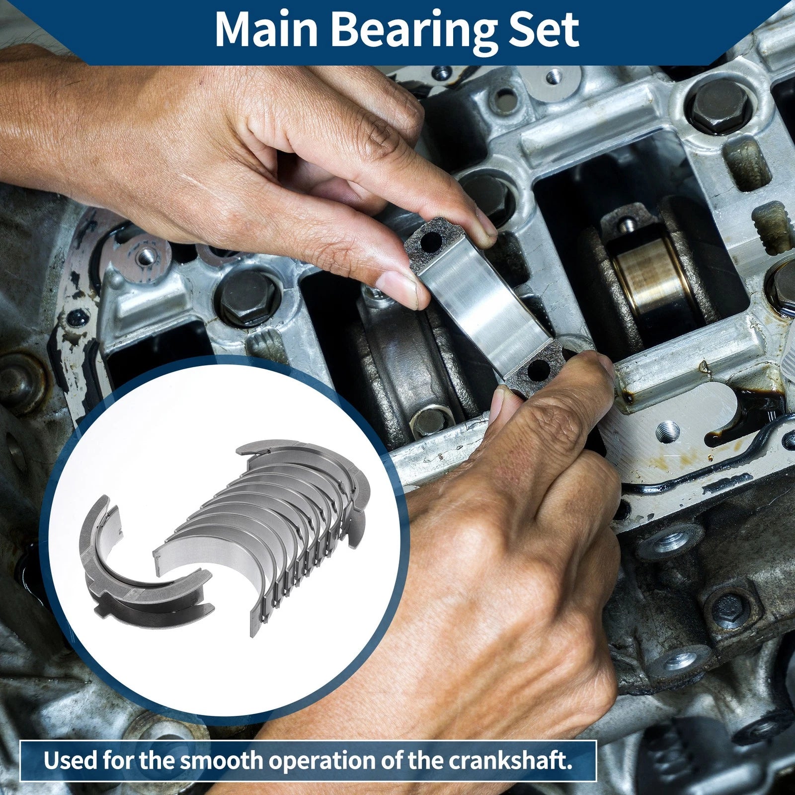 Main Bearing Set No. 2102027900 for Kia Optima (2000–2010)