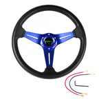 340mm Blue Steering Wheel for Yamaha EZGO Club Car (Universal)