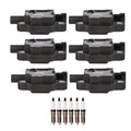 Set of 6 Ignition Coils & Iridium Spark Plugs for Silverado 1500 (2014–2019)