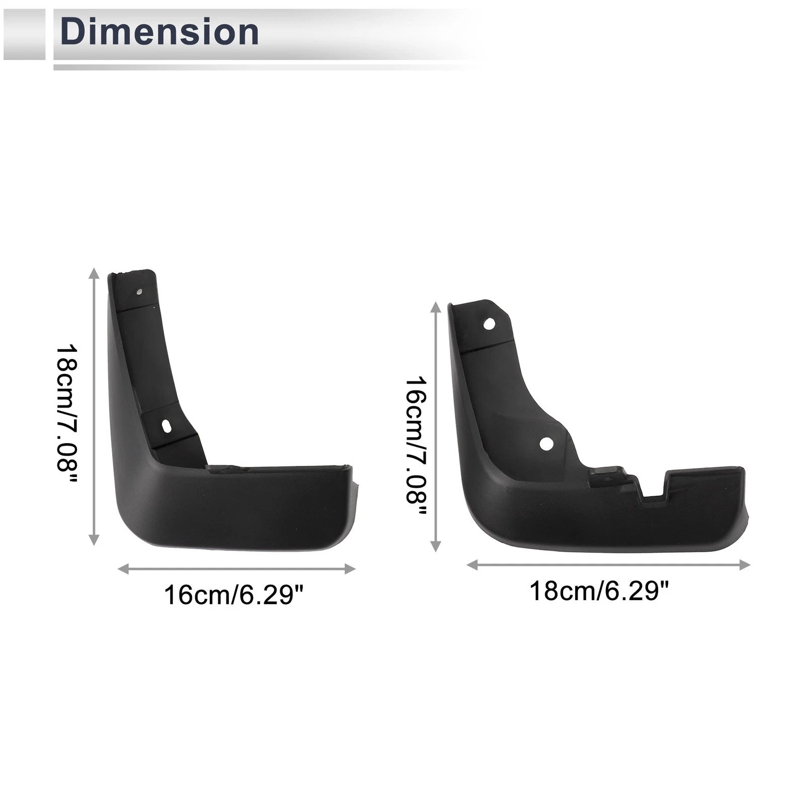Set of 2 Mud Flaps Splash Guards for Mazda Axela (2014–2017)