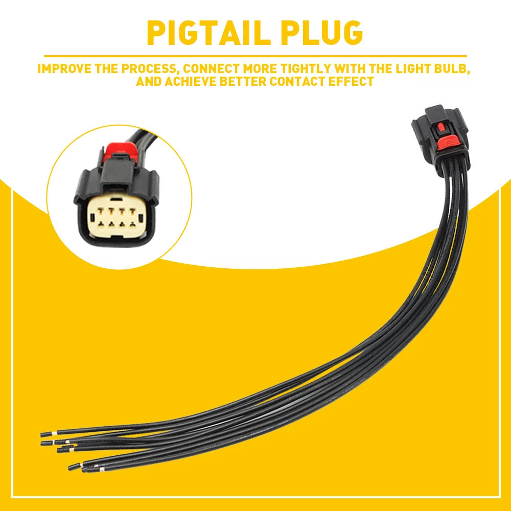 Xenon LED Headlight Connector Pigtail for Chevrolet Silverado (2016–2018)