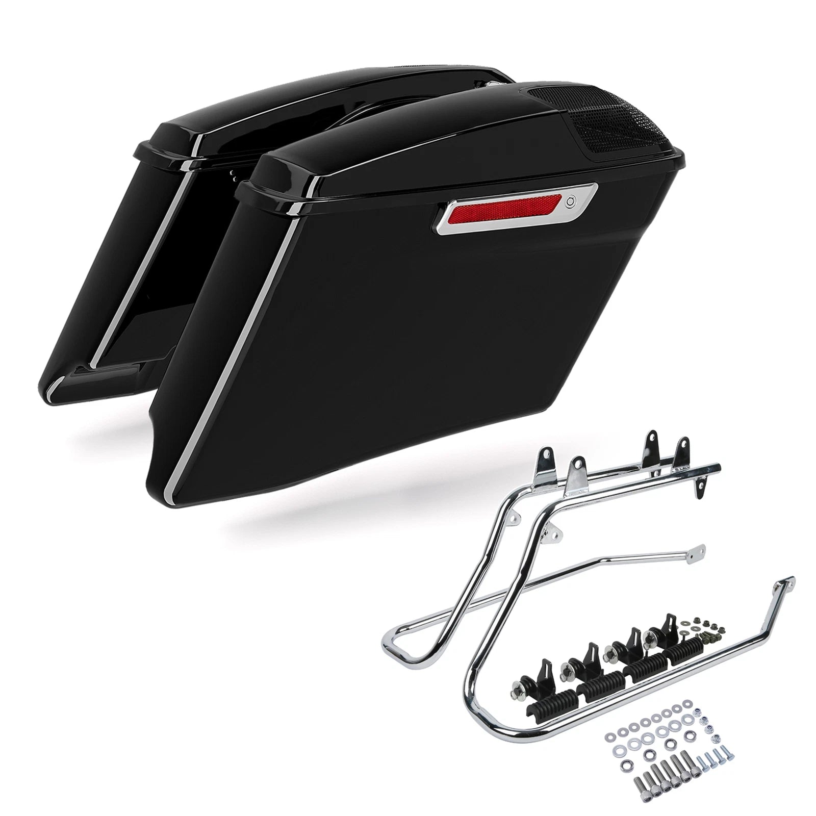 4" Stretched Saddlebag Conversion Brackets for Harley Softail (1984–2017)