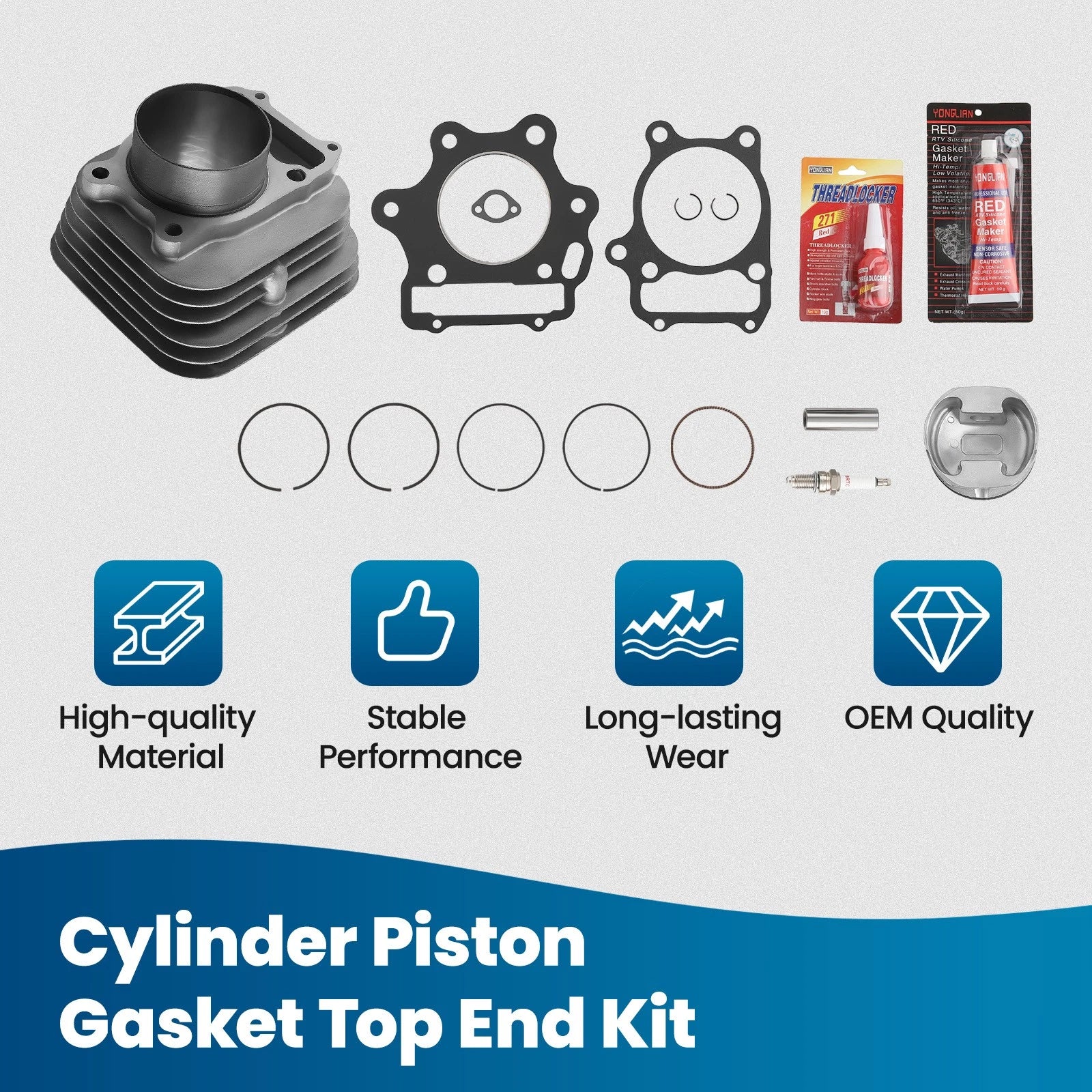 330cc Big Bore Cylinder Piston Ring Kit for Honda Sportrax TRX300EX (1993–2009)