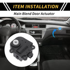 HVAC Air Door Actuator Heater Blend for Toyota Tacoma (2005–2023) No. 604332/8710604040