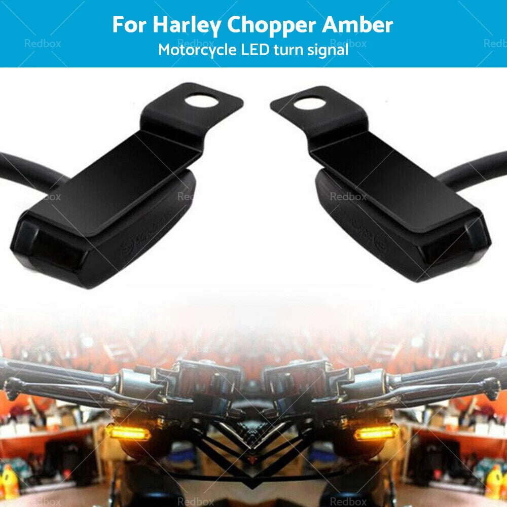 6 LED Mini Front Turn Signal Indicator Amber for Harley Chopper (2008–)